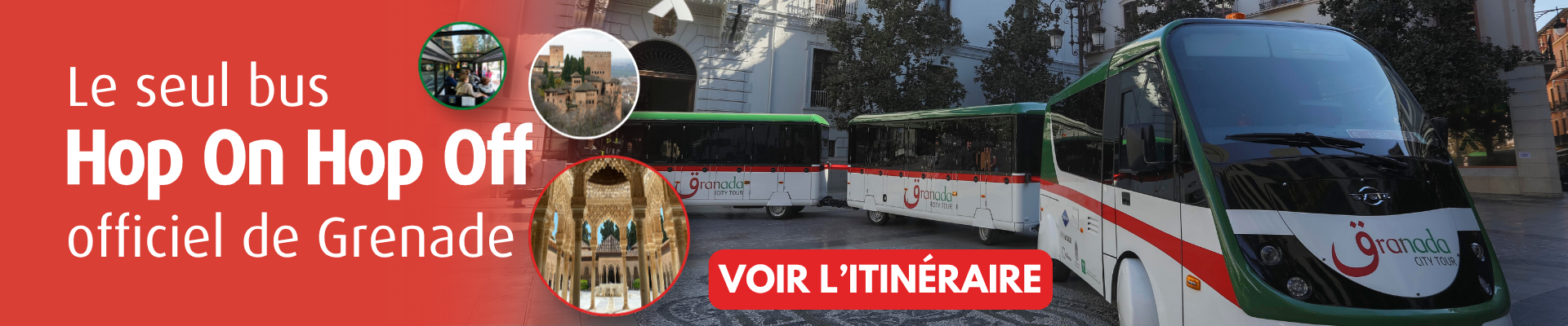 Le seul train touristique officiel Hop on Hop Off de Grenade.