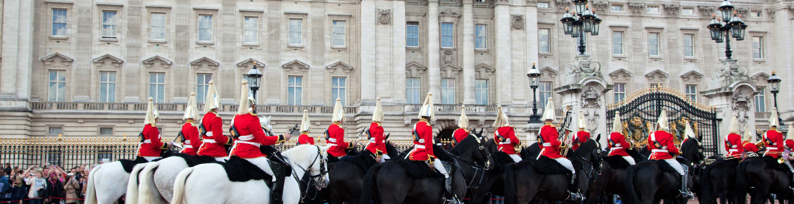 CHANGING THE GUARD AT BUCKINGHAM PALACE