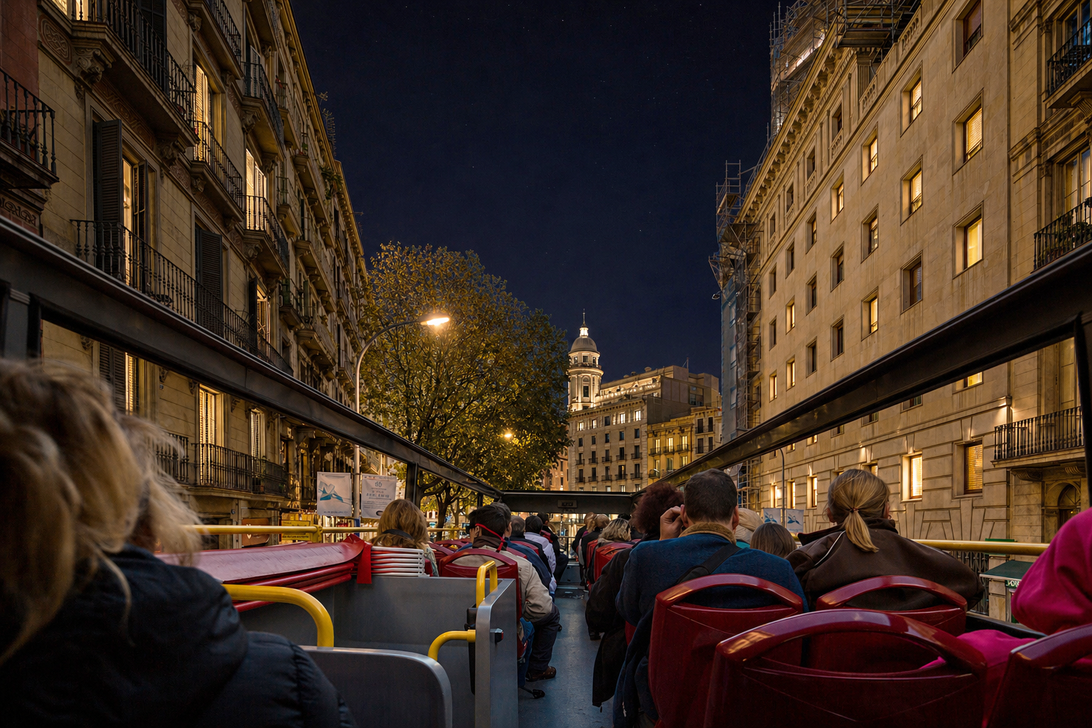 Barcelona Night Tour route 