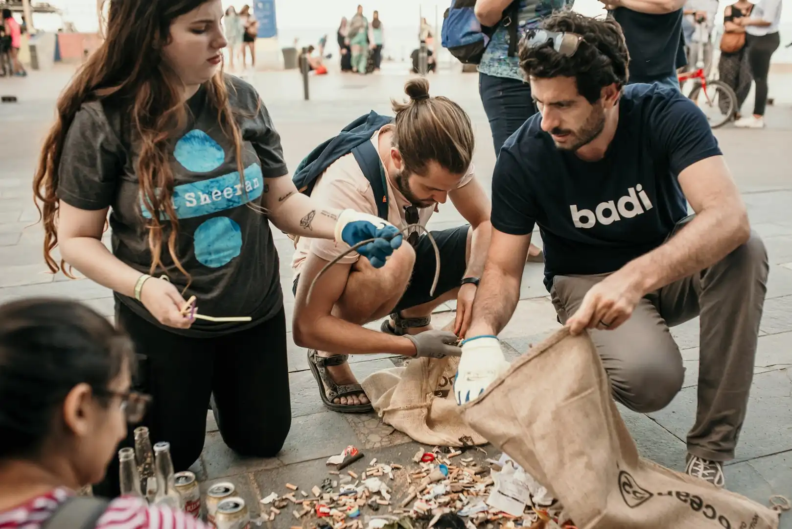 Limpieza de playas en Barcelona