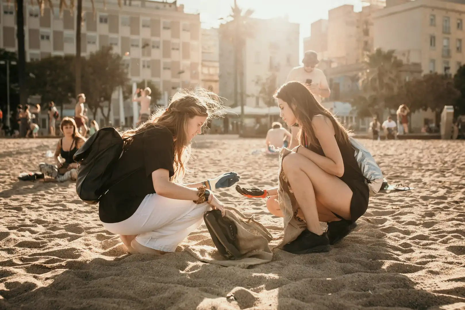 Limpieza de playas en Barcelona